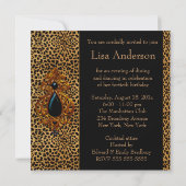 Vrouwen Leopard 40ste verjaardagsfeest Kaart (Achterkant)