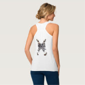 Vrouwen Leopard Bow Tank Top shirt (Volledige Achterkant)