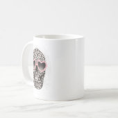 Vrouwen Leopard Gothic Skull Cool Skeleton Cheetah Koffiemok (Voorkant links)
