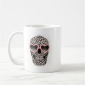 Vrouwen Leopard Gothic Skull Cool Skeleton Cheetah Koffiemok (Links)