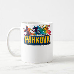 Vrouwen leren parkour freerunning extreme sport vr koffiemok