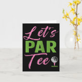 Vrouwen Let's par Funny Golf Golfer Meisje Vrouwen Kaart (Gele Bloem)