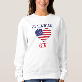 Vrouwen Leuke 4th van juli Gifts American Girl Whi Trui