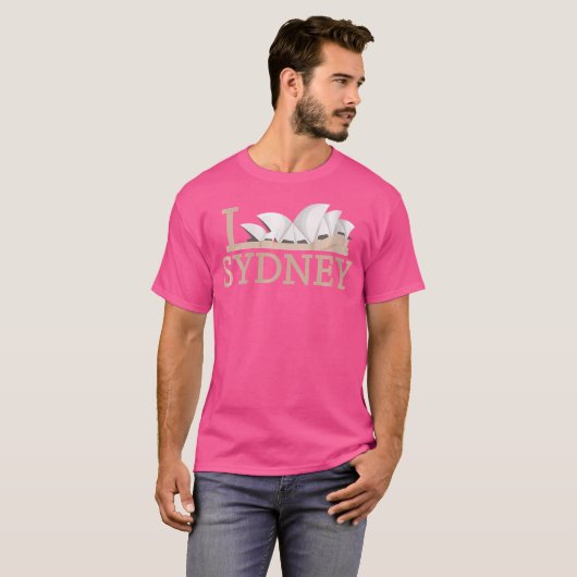 Vrouwen Leuke Graphic Ik hou van Sydney Opera Hous T-shirt (Voorkant volledig)