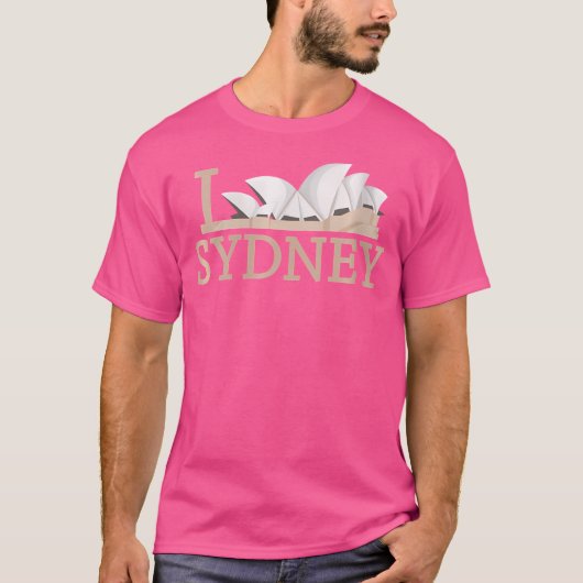 Vrouwen Leuke Graphic Ik hou van Sydney Opera Hous T-shirt (Voorkant)