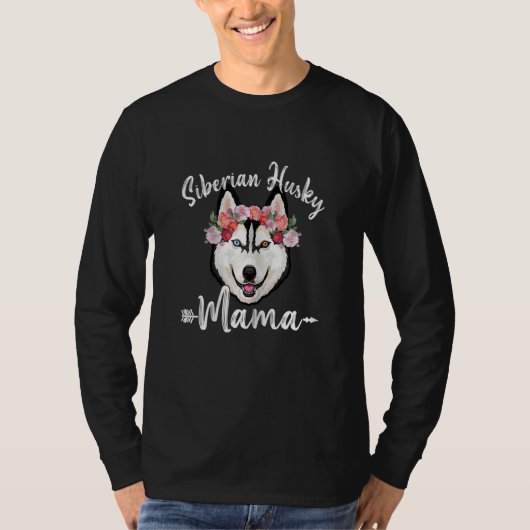 Vrouwen Leuke Hond Moeder Moederdag Siberische Hus T-shirt (Voorkant)