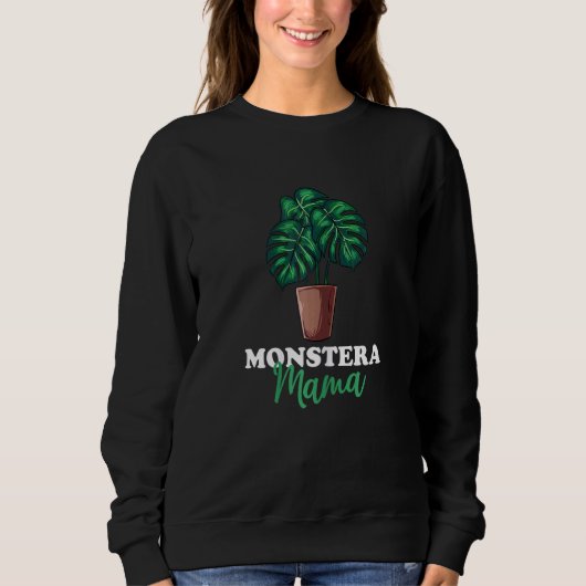 Vrouwen Leuke Monstera Plant Monstera Mama Trui (Voorkant)