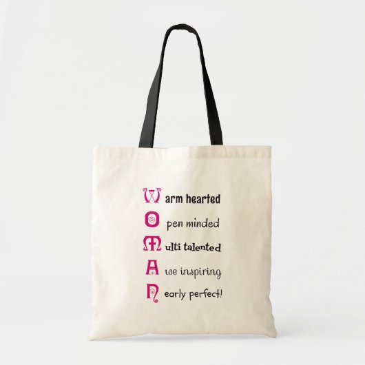 VROUWEN leuke tekst positieve instelling Tote Bag (Voorkant)