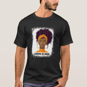 Vrouwen Leukemie Warrior Curly Natural Hair Afro A T-shirt