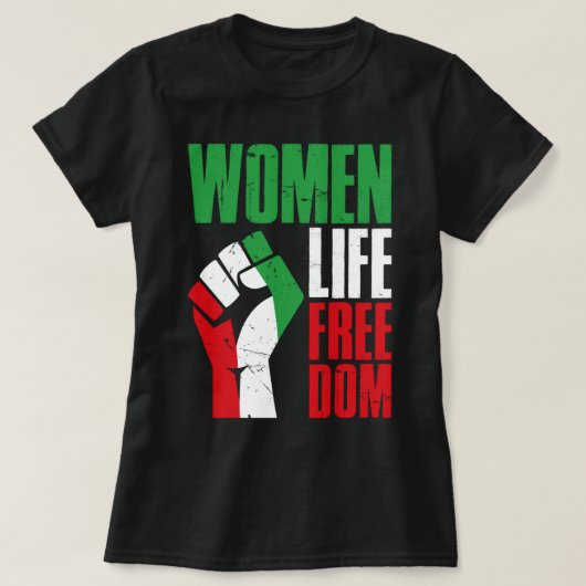 Vrouwen leven  Iraanse vrouwen in vrijheid T-shirt (Design voorkant)
