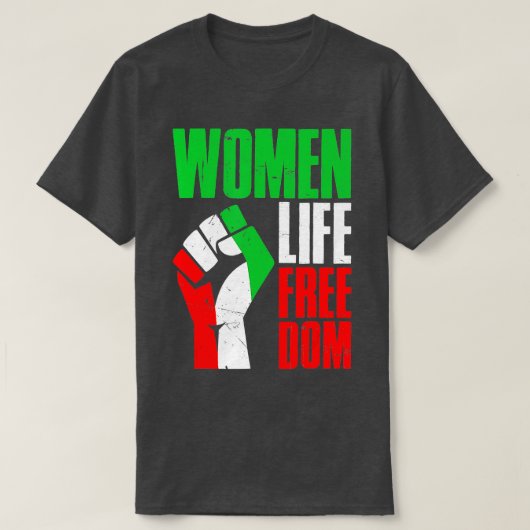 Vrouwen leven  Iraanse vrouwen in vrijheid T-shirt (Design voorkant)