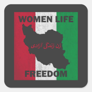 Vrouwen leven  Iraanse vrouwen in vrijheid Vierkante Sticker