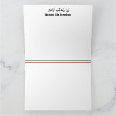 Vrouwen leven Vrijheid Gevouwen Wenskaart Kaart (Binnen)