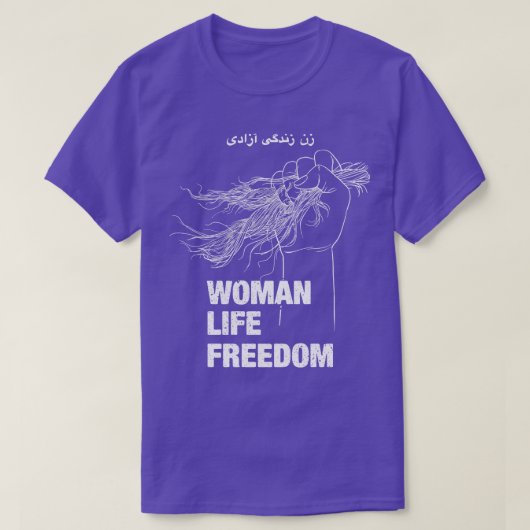Vrouwen Leven Vrijheid Iran Mensenrechten T-shirt (Design voorkant)