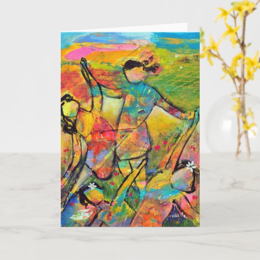 Vrouwen, leven, vrijheid kaart (Gele Bloem)