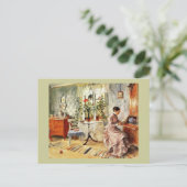 Vrouwen lezen een brief briefkaart (Staand voorkant)