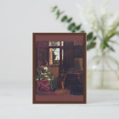 Vrouwen lezen een brief van Hooch Pieter de Briefkaart (Staand voorkant)