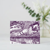 Vrouwen Lezen in een vijver Briefkaart (Staand voorkant)