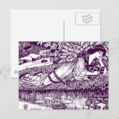 Vrouwen Lezen in een vijver Briefkaart (Voorkant / Achterkant)