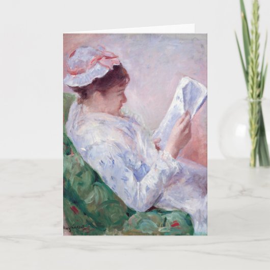 Vrouwen lezen, Mary Cassatt Kaart (Voorkant)