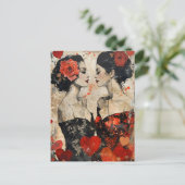 Vrouwen LGBTQ Valentijnsdag Briefkaart (Staand voorkant)