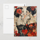 Vrouwen LGBTQ Valentijnsdag Briefkaart (Voorkant / Achterkant)