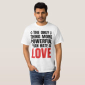 Vrouwen Liefde Boven Haat Krachtige Gelijkheid Fem T-shirt (Voorkant volledig)