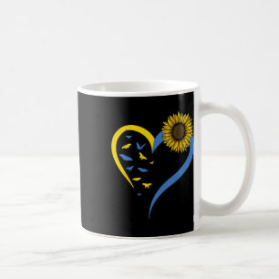 Vrouwen Liefde Hart Oekraine Zonnebloem Oekraïense Koffiemok