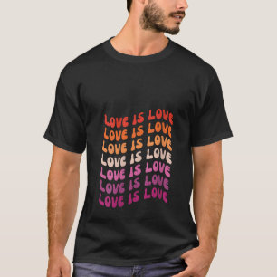 Vrouwen Liefde Is Liefde Lesbische Pride Vlag LGBT T-shirt