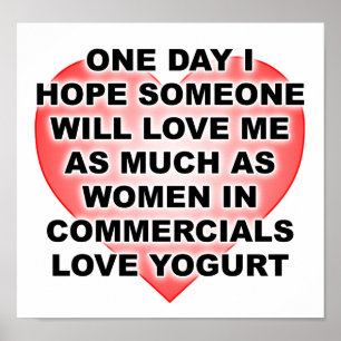 Vrouwen Liefhebben Yoghurt Grappige Poster