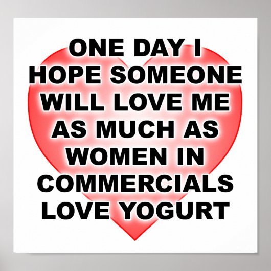Vrouwen Liefhebben Yoghurt Grappige Poster (Voorkant)