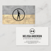 Vrouwen Lifting Kettle Bell Gewicht | geschiktheid Visitekaartje (Voorkant / Achterkant)