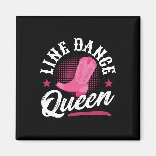 Vrouwen Line Dancer Queen Line Dancing Mom Line Da Magneet