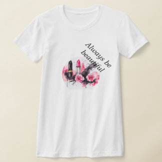 Vrouwen lippenstift, altijd mooi t-shirt