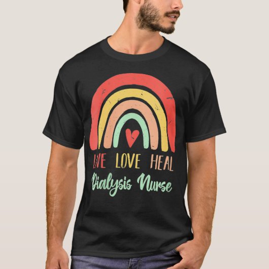 Vrouwen Live Love Heal Inspirerend Nieren Dialys T-shirt (Voorkant)