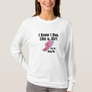 Vrouwen lopen als een meisje. t-shirt