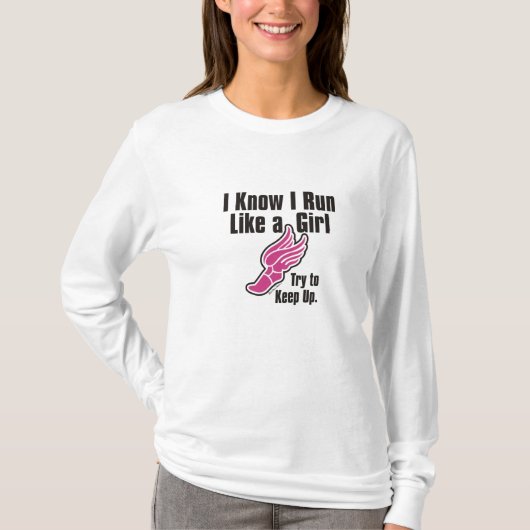 Vrouwen lopen als een meisje. t-shirt (Voorkant)