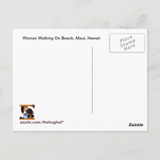 Vrouwen lopen op strand op zonsondergang in Maui Briefkaart (Achterkant)