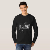Vrouwen Love Volleyball T-shirt (Voorkant volledig)