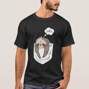 Vrouwen Luie Luiaard Zakje Grafisch Grappig Dier O T-shirt