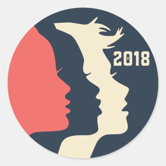 Vrouwen maart 2018 Sticker (Voorkant)