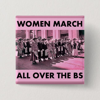 Vrouwen maart over de gehele BS 2 Inch Square Butt Vierkante Button 5,1 Cm