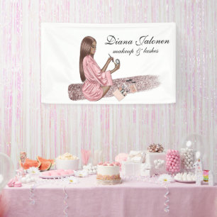 Vrouwen Make-up Wimpers artiest Salon Borstel Roze Spandoek