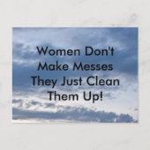Vrouwen maken geen messes briefkaart (Voorkant)