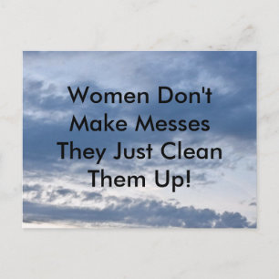 Vrouwen maken geen messes briefkaart