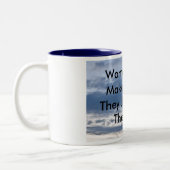 Vrouwen maken geen messes tweekleurige koffiemok (Links)