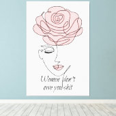 Vrouwen maken het niet uit dat je Canvas afdrukken (Insitu (Houten vloer))