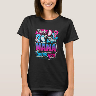 Vrouwen maken roze of blauwe nana van je af t-shirt