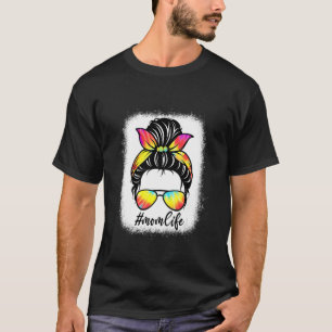 Vrouwen Mam Life Bleken mam Leven Tie Dye Bu T-shirt