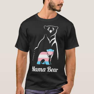Vrouwen Mama Beer LGBTQ Transgender Kind Trans Pri T-shirt